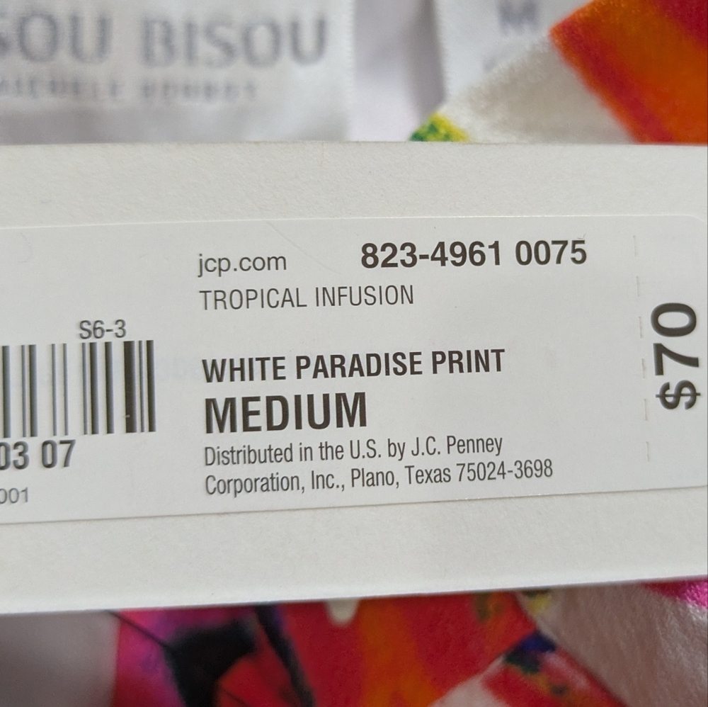 NWT Bisou Bisou White Colorful Bird Of Paradise Floral Sheer Summer Lounge Pant - Picture 9 of 13